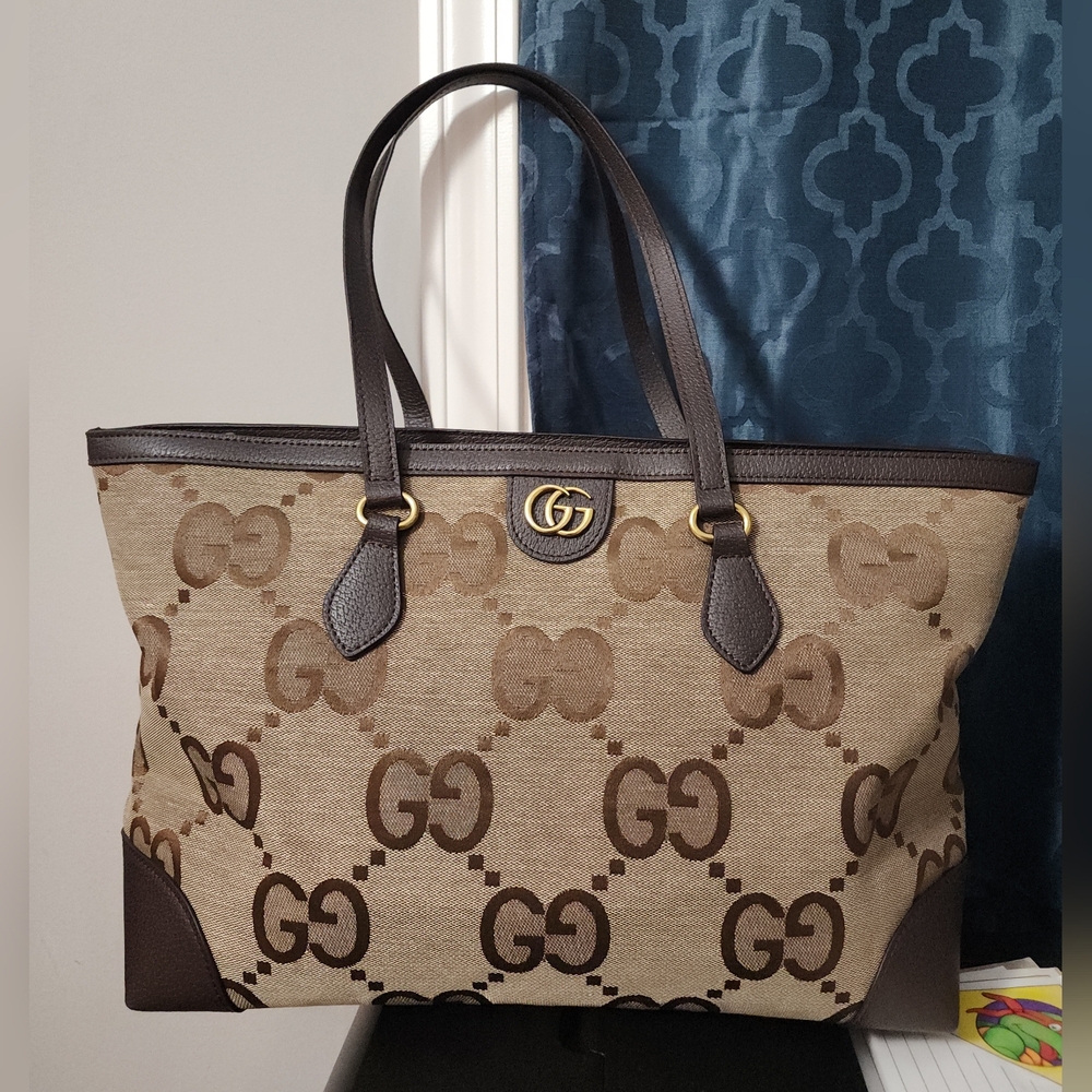 Brown and Tan canvas Tote Bag